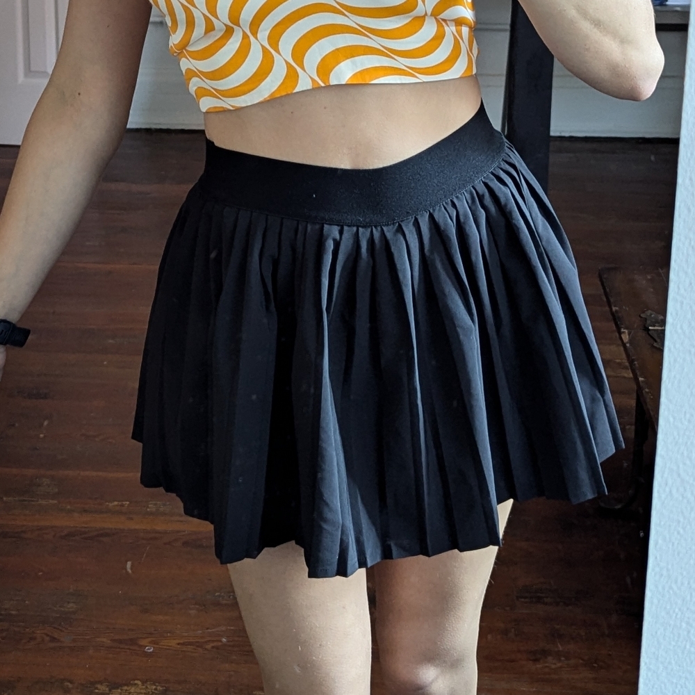 Black Pleated Skirt